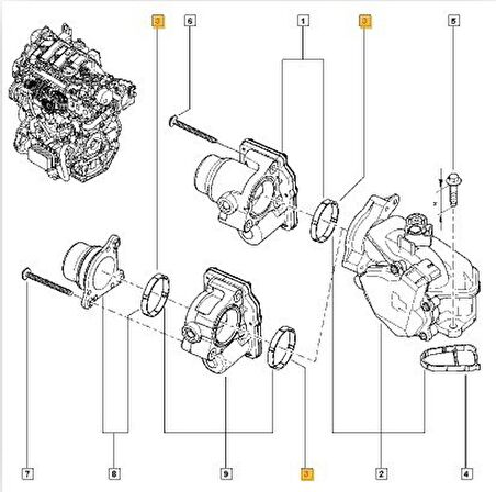 Renault Megane Gaz Kelebeği Boğaz Contası [Orjinal] (161755836R)